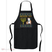 Meowzel Tov Ugly Hanukkah Cat Funny Apron thumb 0