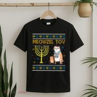 Meowzel Tov Ugly Hanukkah Cat Funny T-Shirt thumb 2