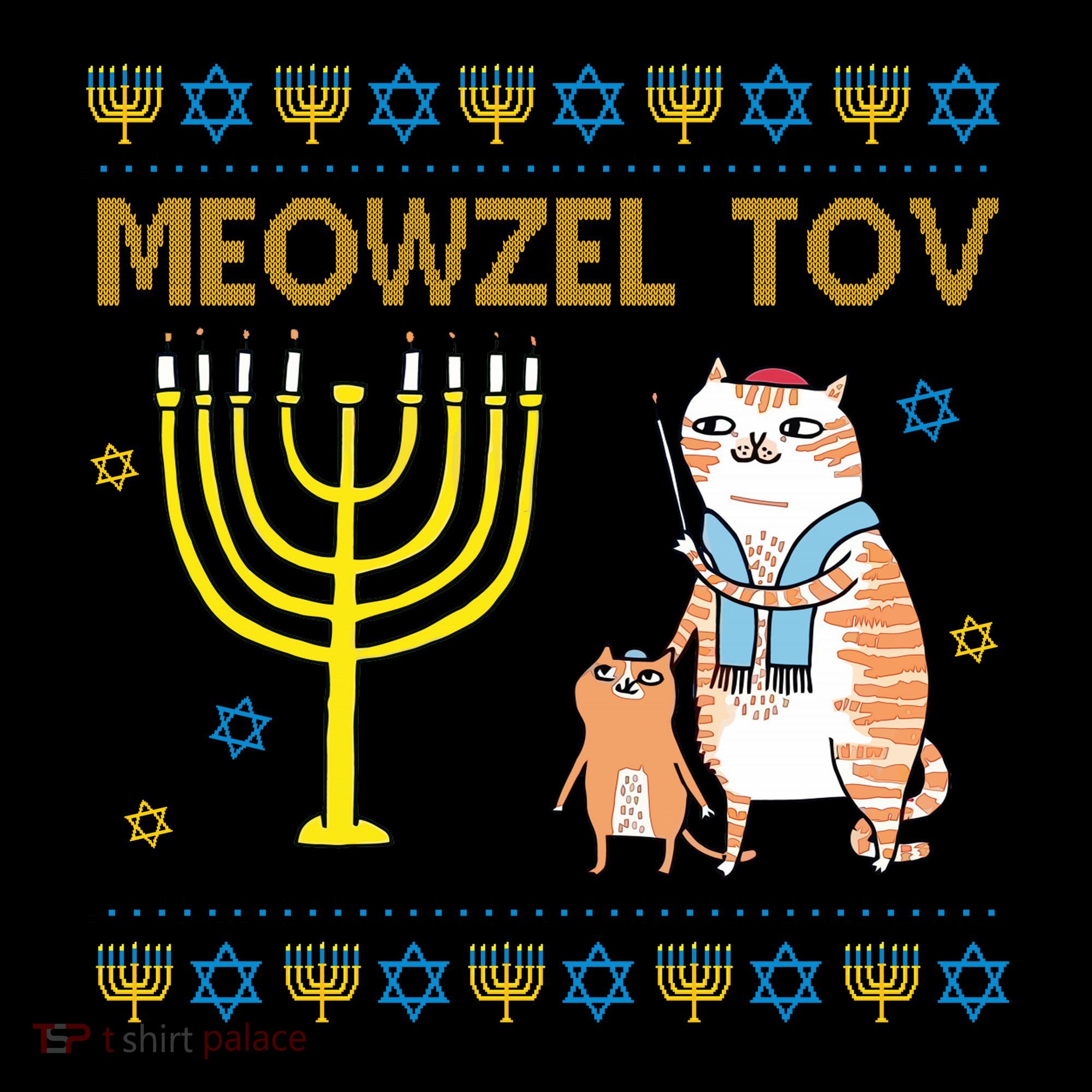 Meowzel Tov Ugly Hanukkah Cat Funny Coffee Mug