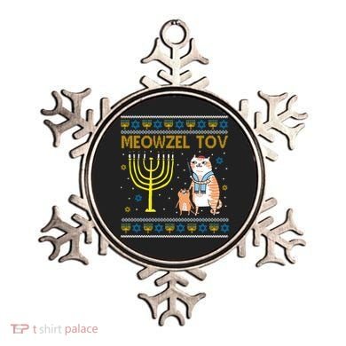 Meowzel Tov Ugly Hanukkah Cat Funny Ornament