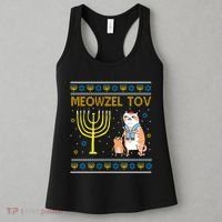 Meowzel Tov Ugly Hanukkah Cat Funny Women's Tank Top thumb 3