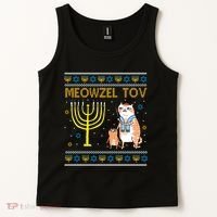 Meowzel Tov Ugly Hanukkah Cat Funny Tank Top thumb 2