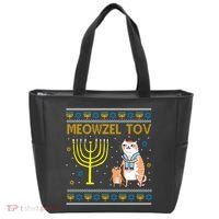 Meowzel Tov Ugly Hanukkah Cat Funny Tote Bag thumb 0