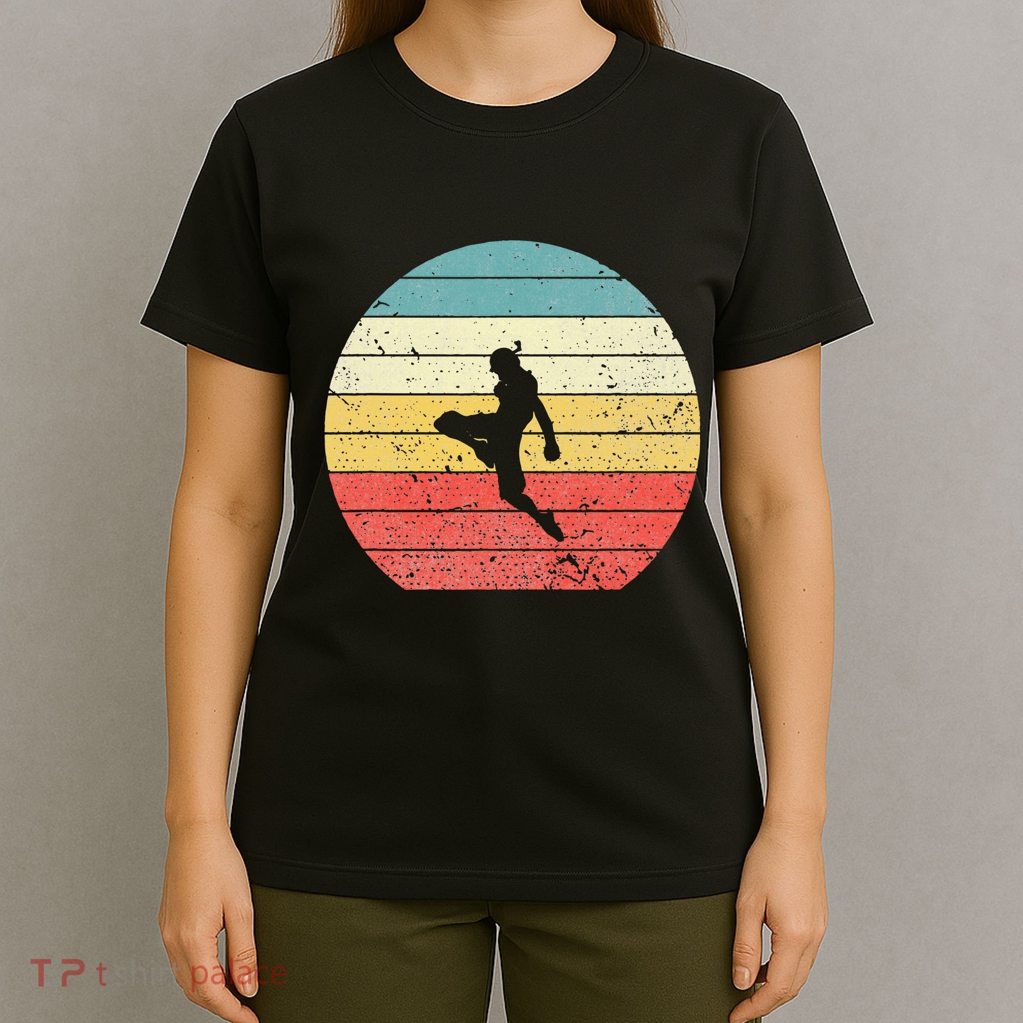 Muay Thai Vintage Retro Sunset Thai Boxing Kick T-Shirt