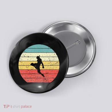Muay Thai Vintage Retro Sunset Thai Boxing Kick Button