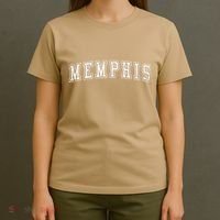 Memphis Tn Varsity Style Home Of The Blues Grunge White T-Shirt thumb 4