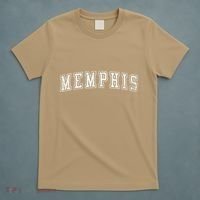 Memphis Tn Varsity Style Home Of The Blues Grunge White T-Shirt thumb 5