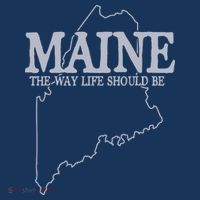 Maine The Way Life Should Be State Pride Graphic Coaster thumb 2