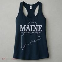 Maine The Way Life Should Be State Pride Graphic Women's Tank Top thumb 3