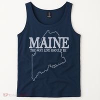 Maine The Way Life Should Be State Pride Graphic Tank Top thumb 2