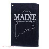 Maine The Way Life Should Be State Pride Graphic Golf Towel thumb 0