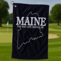 Maine The Way Life Should Be State Pride Graphic Golf Towel thumb 1