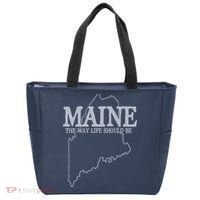 Maine The Way Life Should Be State Pride Graphic Tote Bag thumb 0