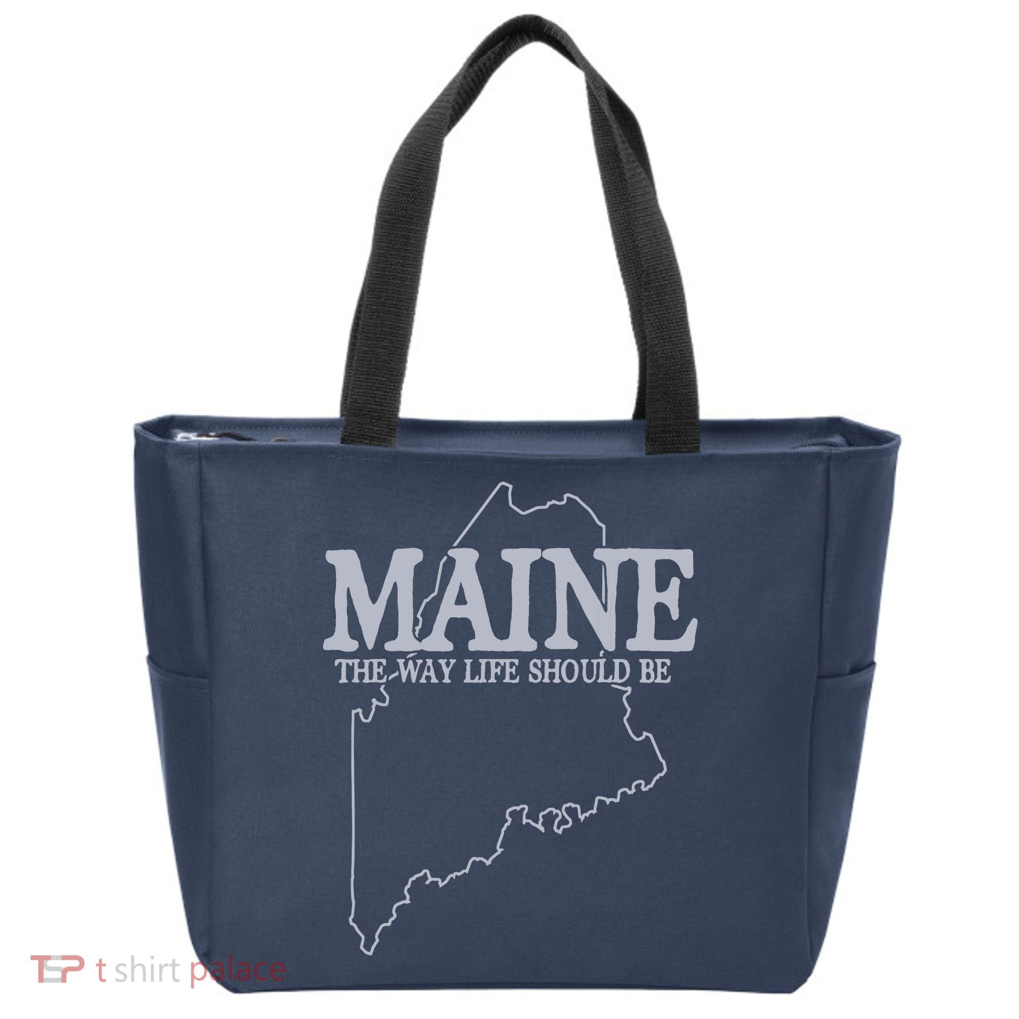Maine The Way Life Should Be State Pride Graphic Tote Bag