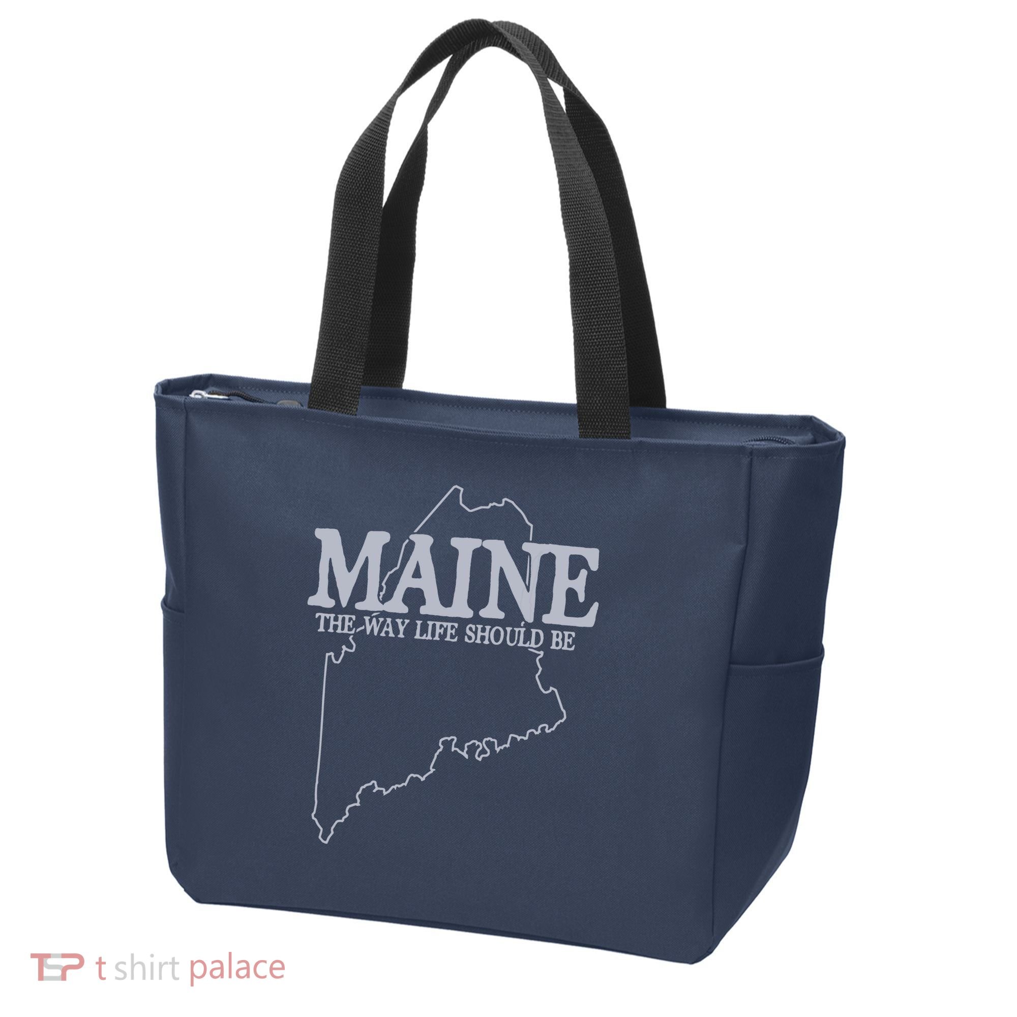 Maine The Way Life Should Be State Pride Graphic Tote Bag