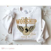 Made To Worship Psalm 95 1 Faith Christian Bible Verse Sweatshirt thumb 2