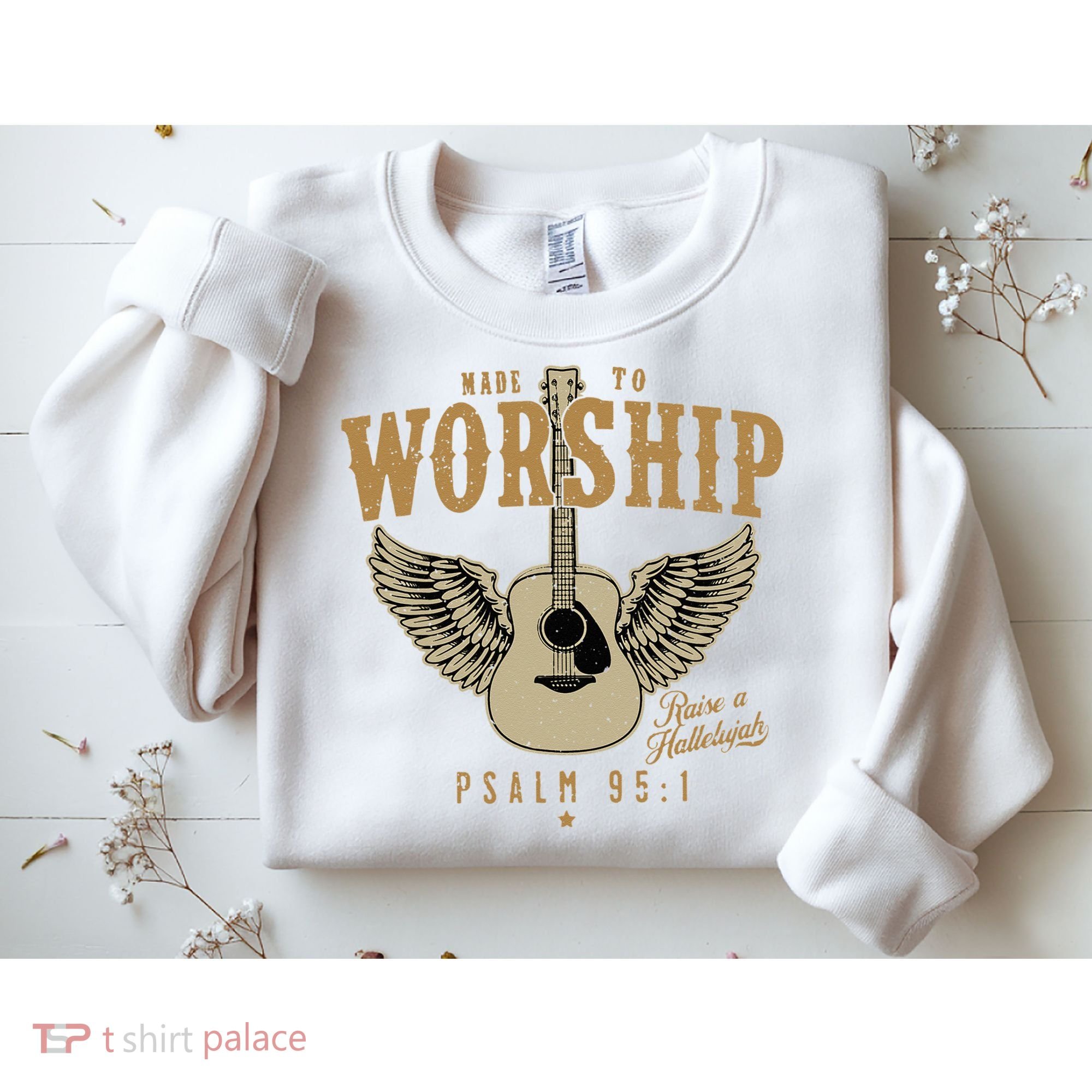 Made To Worship Psalm 95 1 Faith Christian Bible Verse Sweatshirt