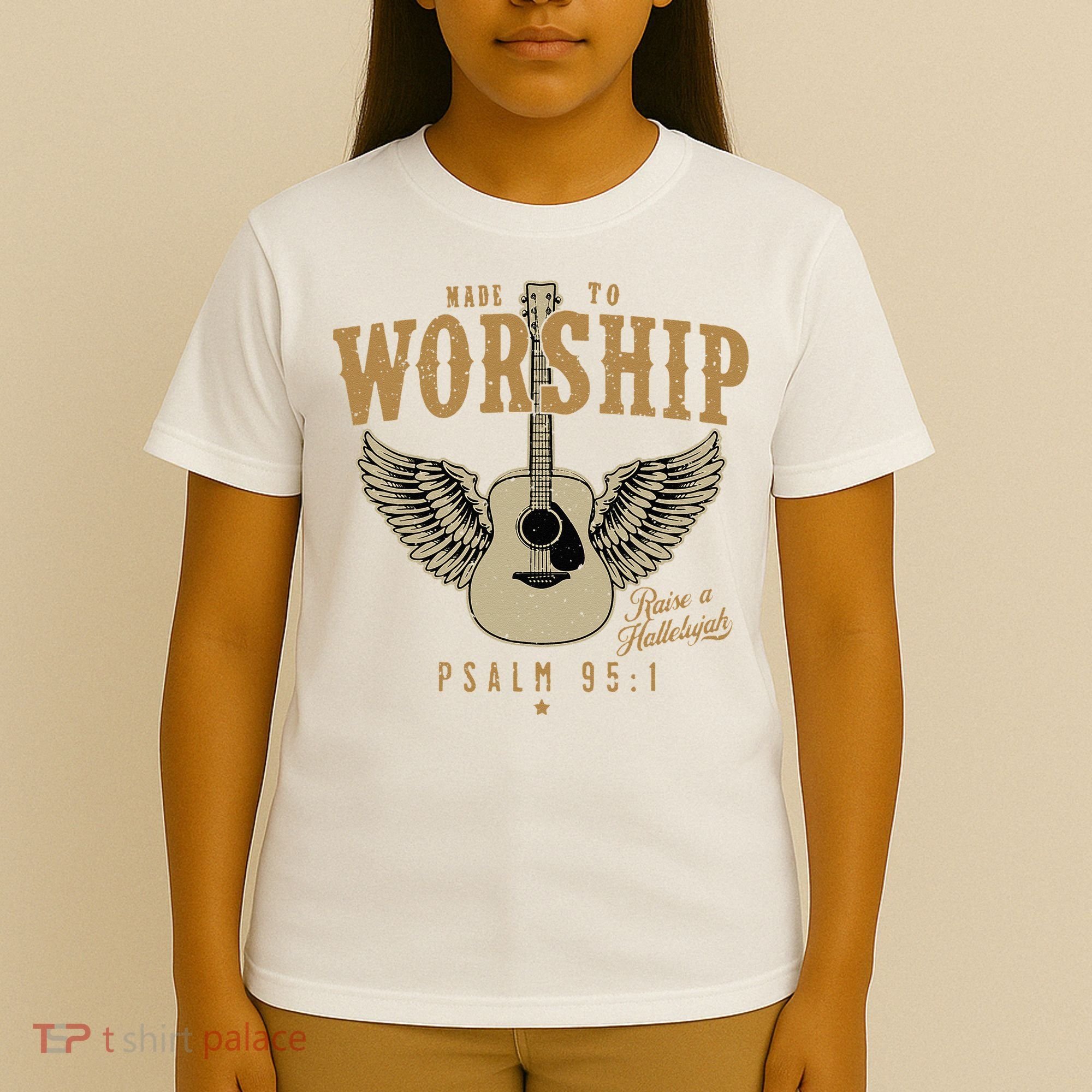 Made To Worship Psalm 95 1 Faith Christian Bible Verse T-Shirt