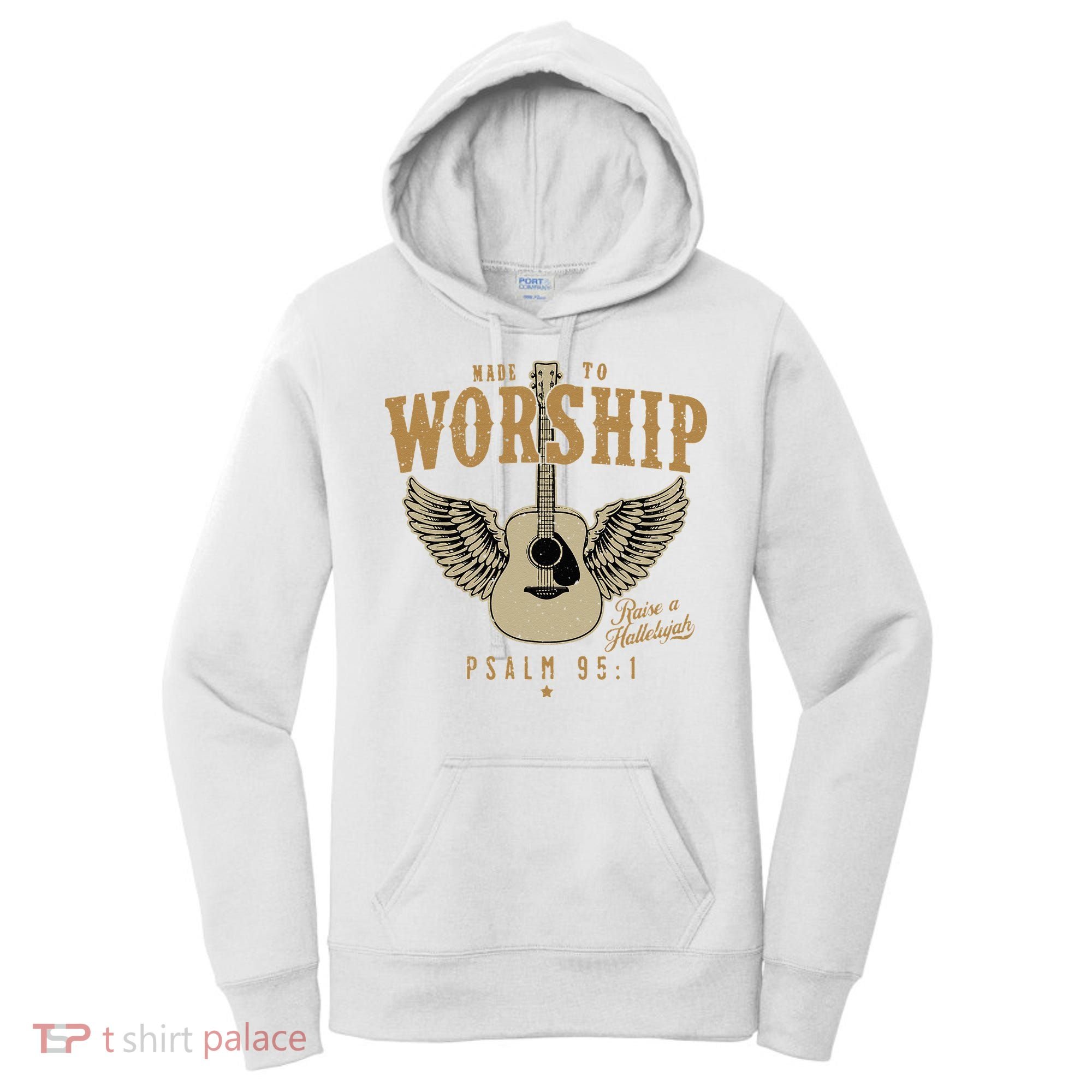 Made To Worship Psalm 95 1 Faith Christian Bible Verse Women's Hoodie