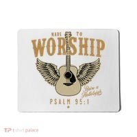Made To Worship Psalm 95 1 Faith Christian Bible Verse Mousepad thumb 0