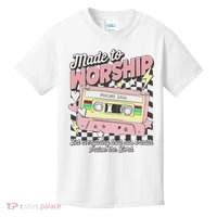Made To Worship Scripture Bible Verse Christian Jesus Faith Kids T-Shirt thumb 0