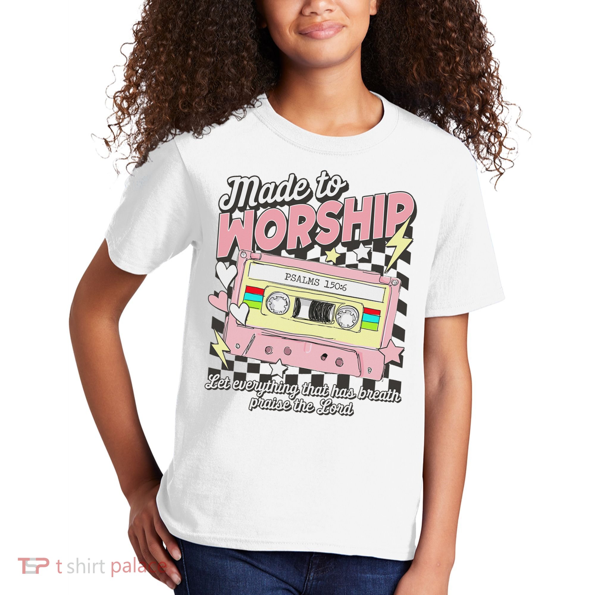 Made To Worship Scripture Bible Verse Christian Jesus Faith Kids T-Shirt