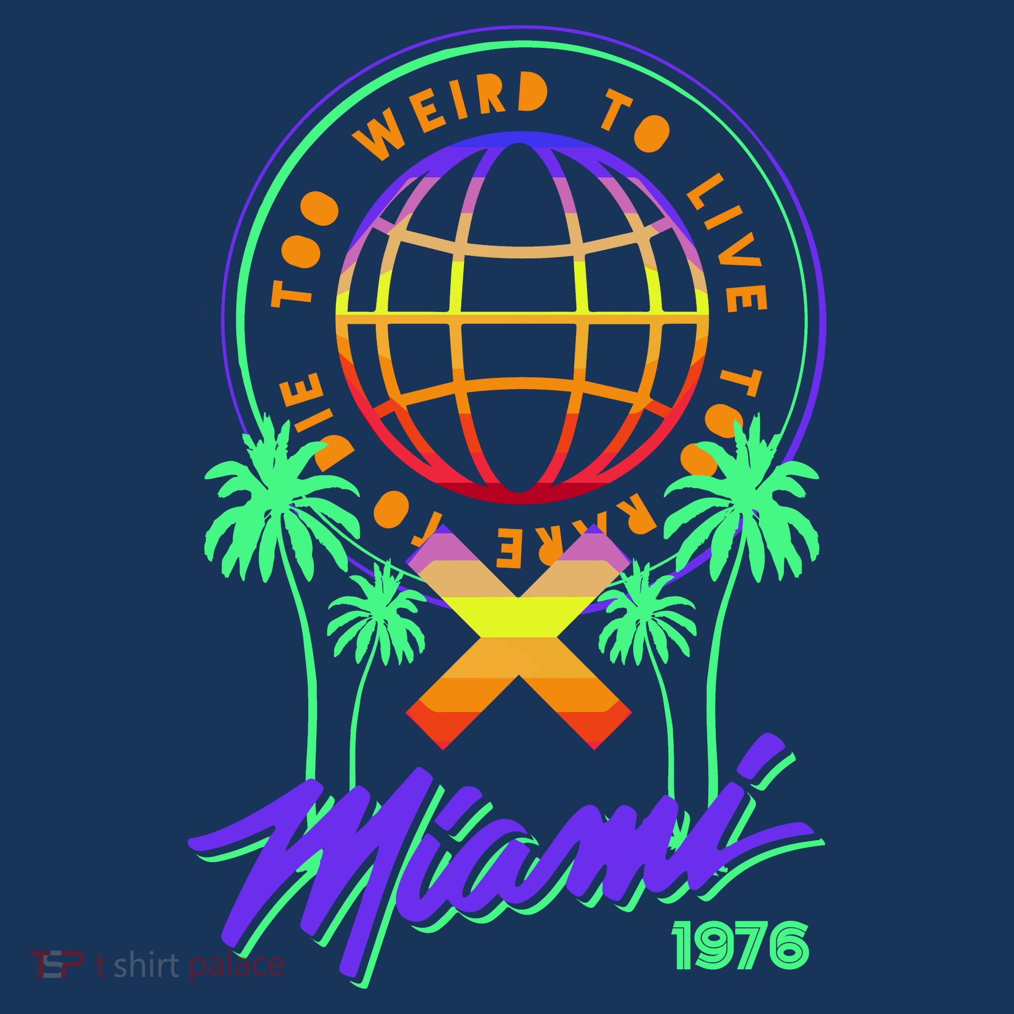 Miami Too Weird To Live To Rate To Die Apron