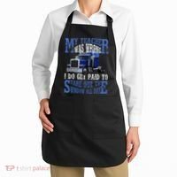 My Teacher Was Wrong Trucker Funny Apron thumb 2