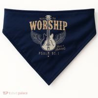 Made To Worship Psalm 95 1 Guitar USA-Made Doggie Bandana thumb 0