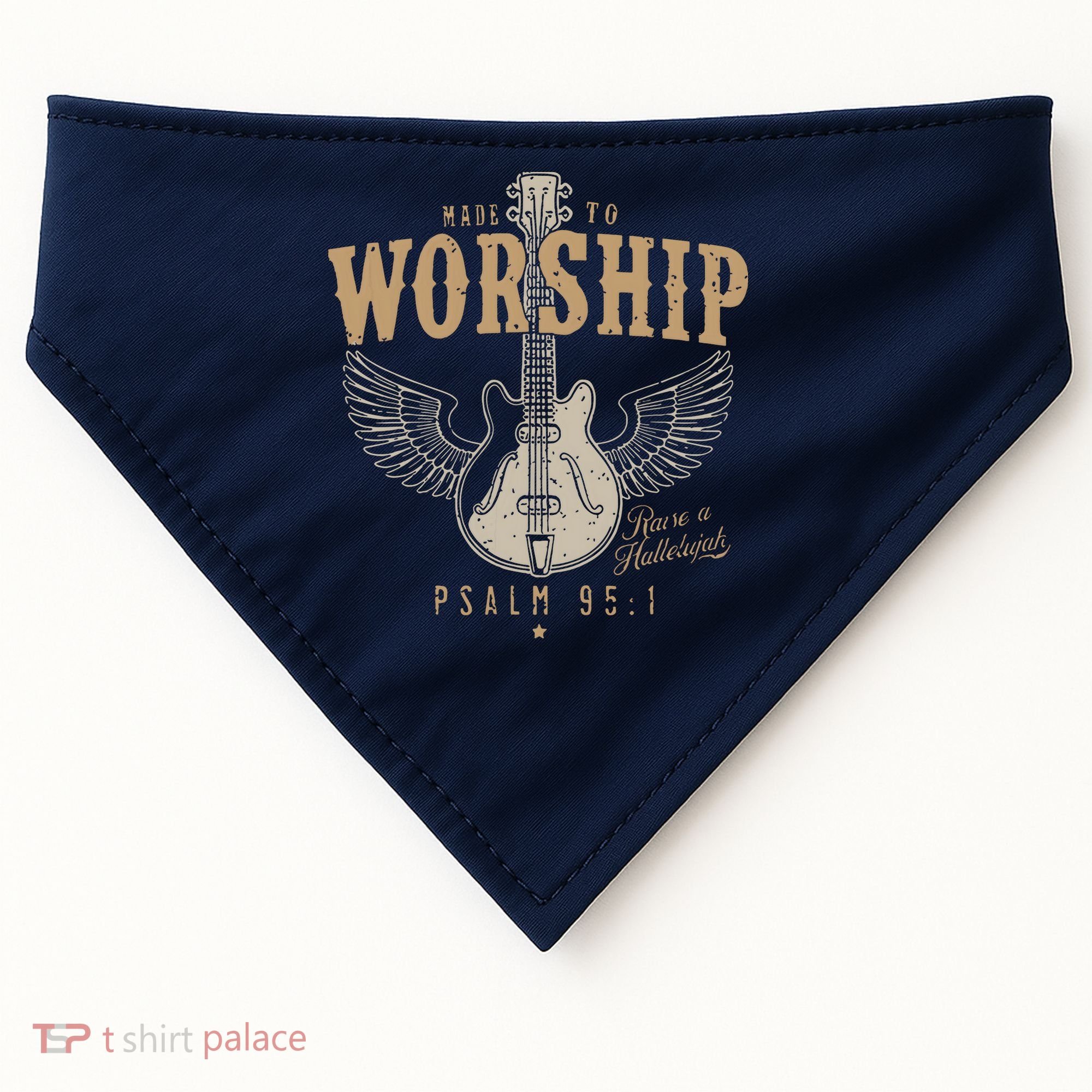 Made To Worship Psalm 95 1 Guitar USA-Made Doggie Bandana