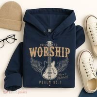 Made To Worship Psalm 95 1 Guitar Hoodie thumb 4