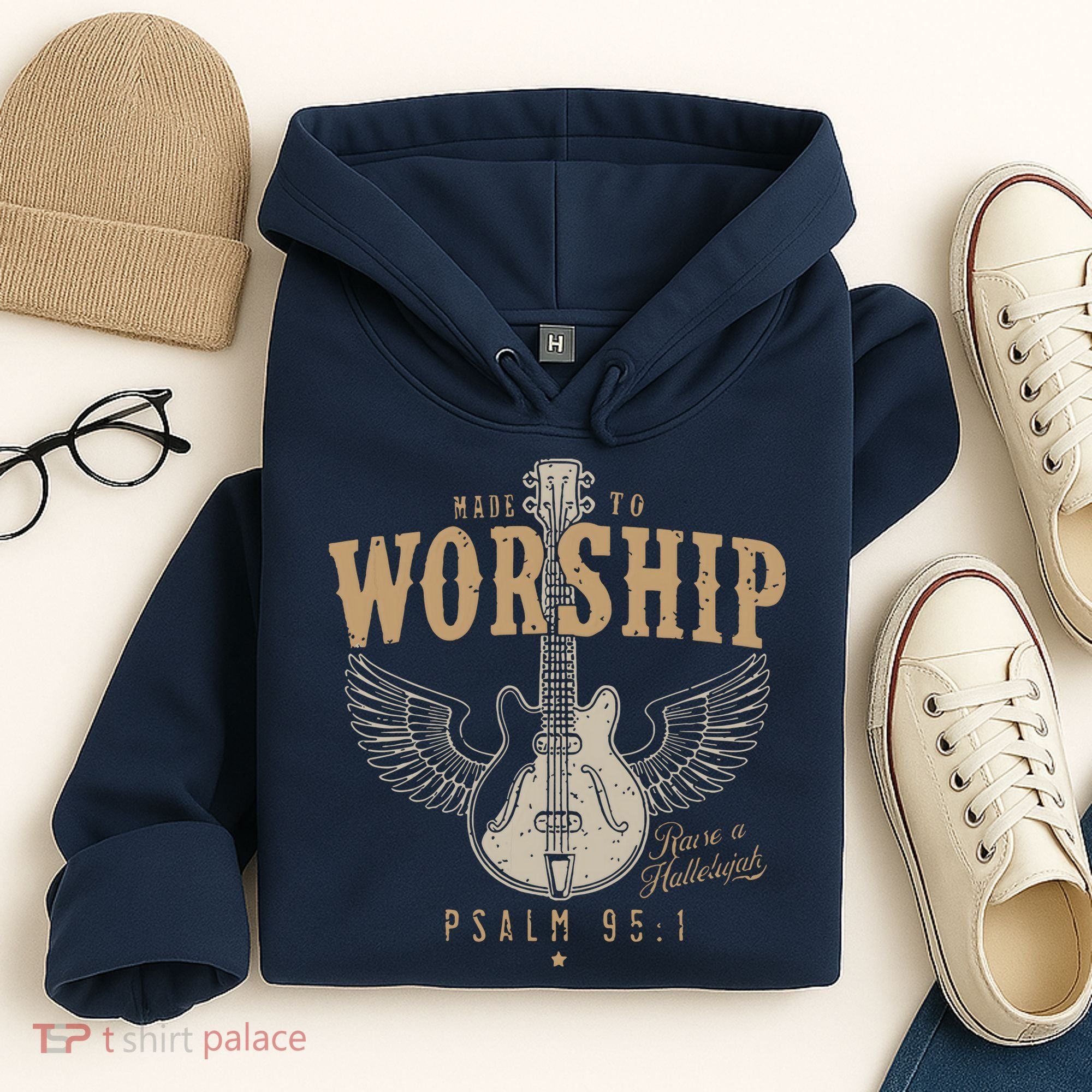 Made To Worship Psalm 95 1 Guitar Hoodie