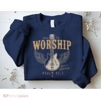 Made To Worship Psalm 95 1 Guitar Sweatshirt thumb 2