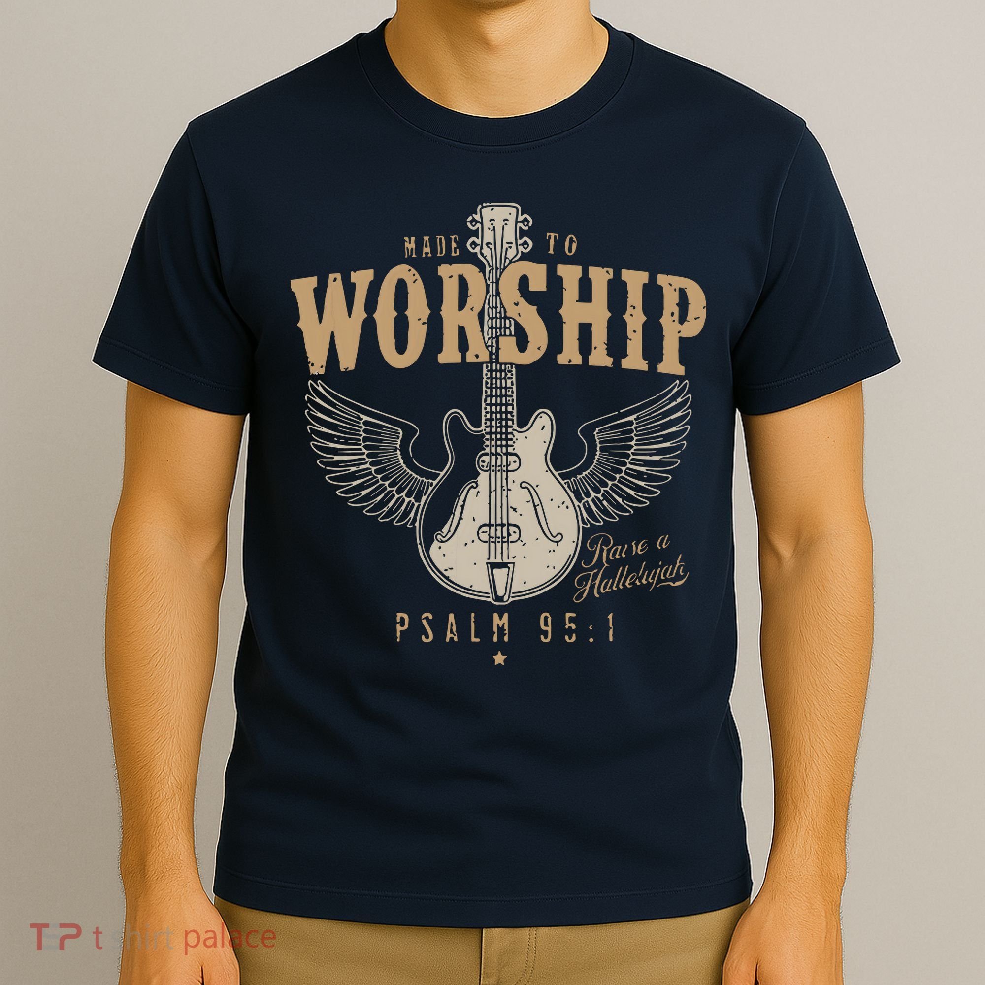 Made To Worship Psalm 95 1 Guitar T-Shirt