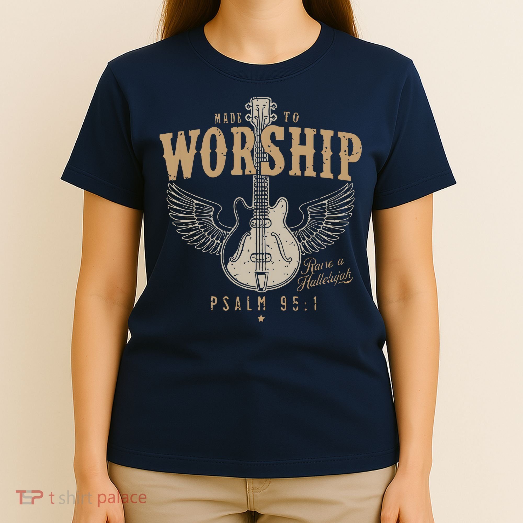 Made To Worship Psalm 95 1 Guitar T-Shirt
