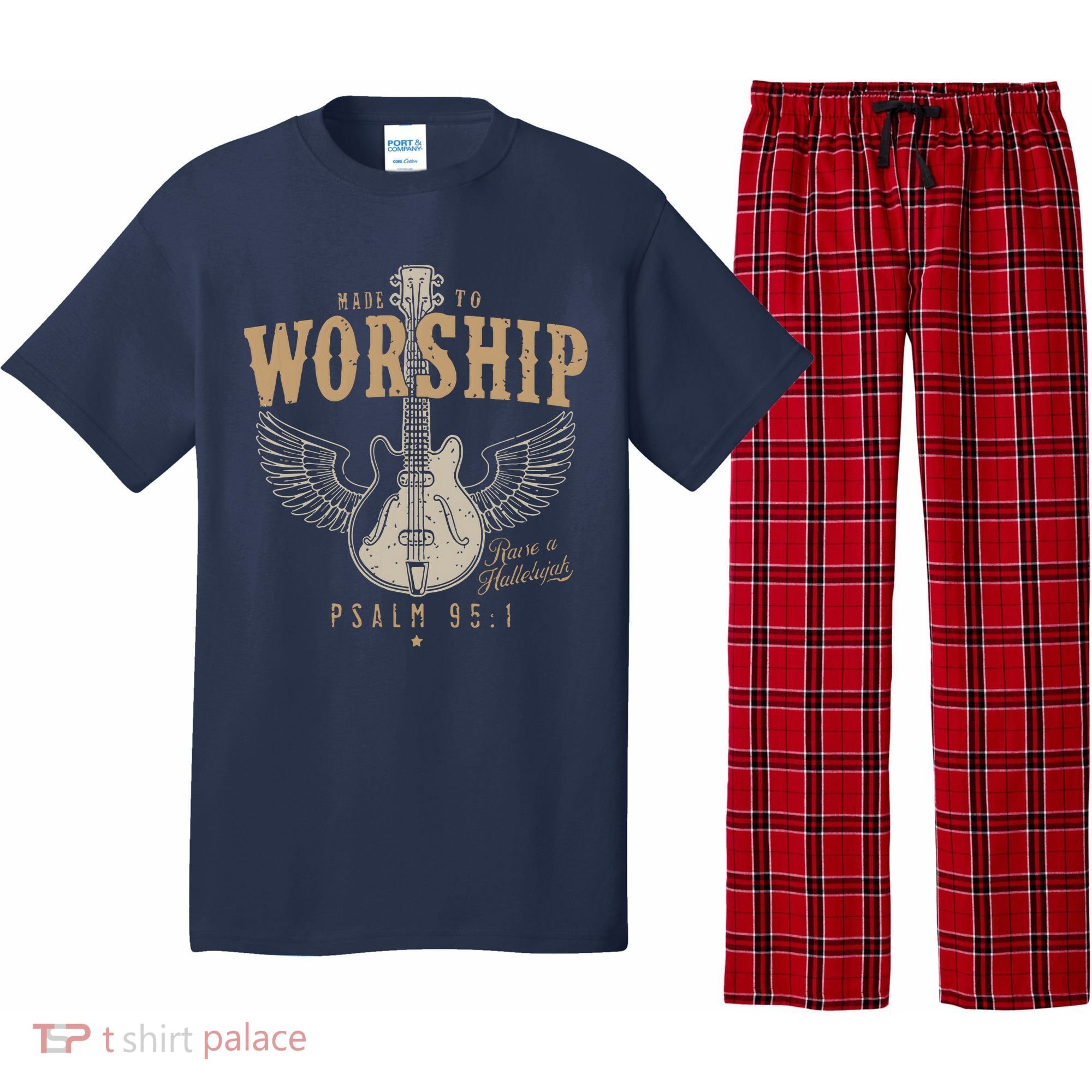 Made To Worship Psalm 95 1 Guitar Pajama Set