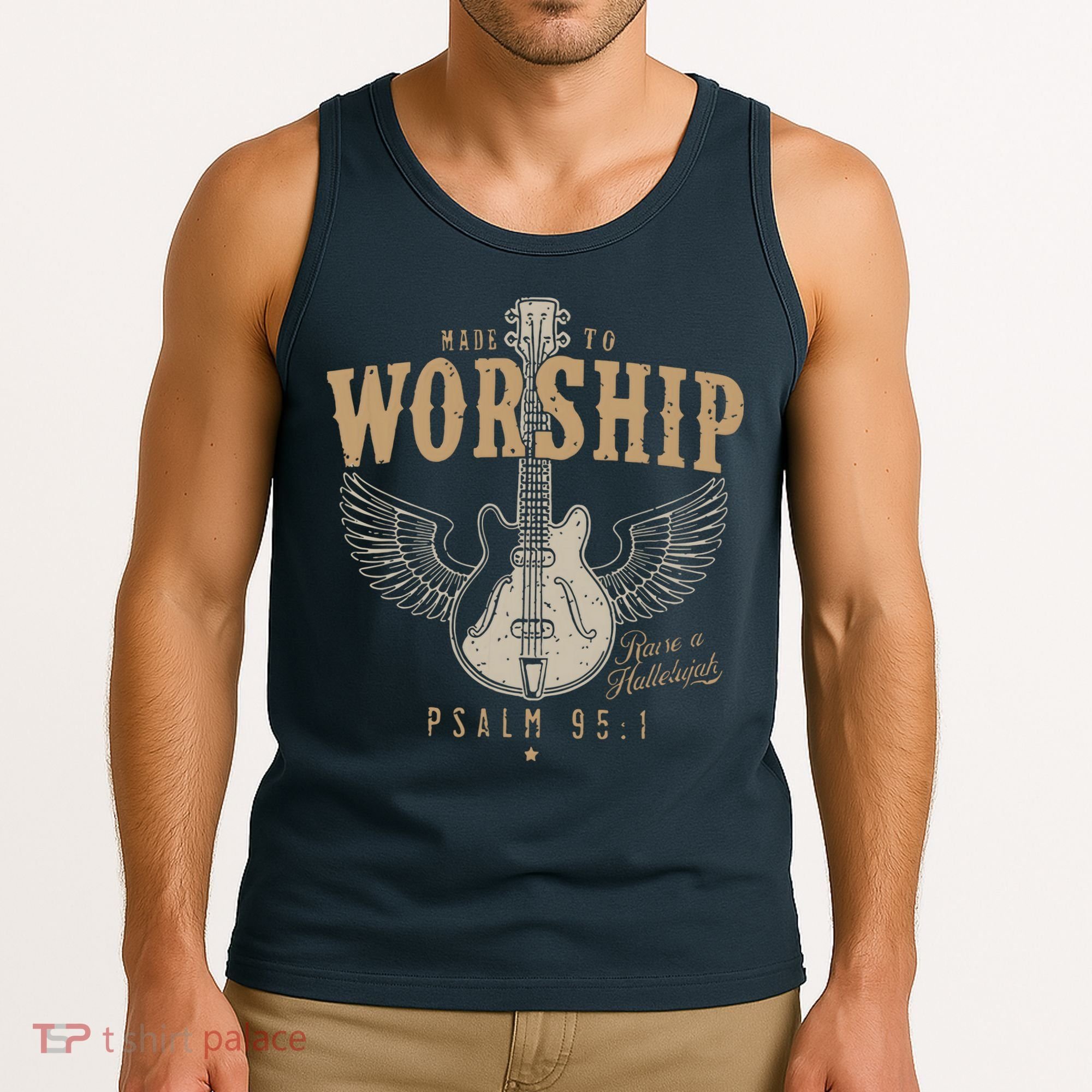 Made To Worship Psalm 95 1 Guitar Tank Top