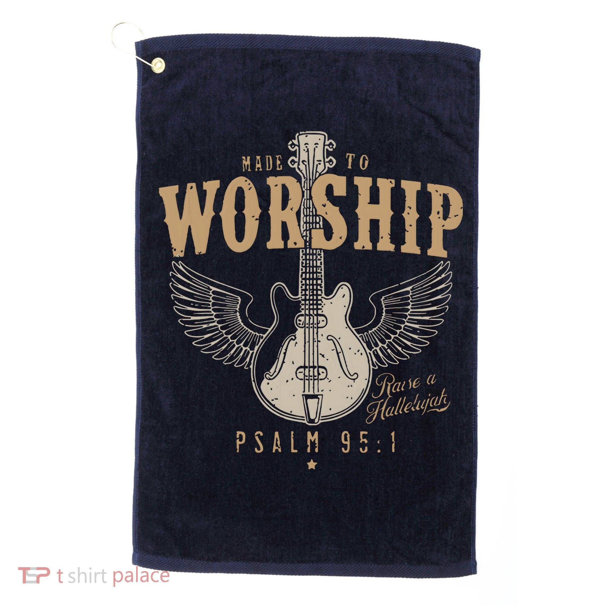 Made To Worship Psalm 95 1 Guitar Golf Towel