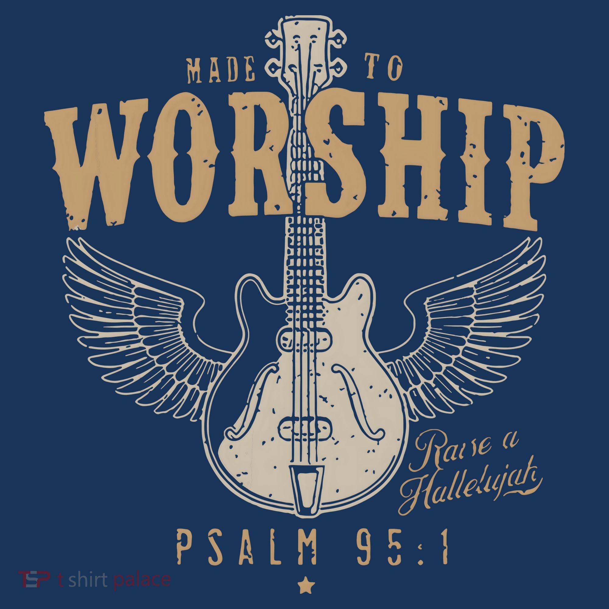 Made To Worship Psalm 95 1 Guitar Golf Towel