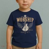 Made To Worship Psalm 95 1 Guitar Toddler T-Shirt thumb 2