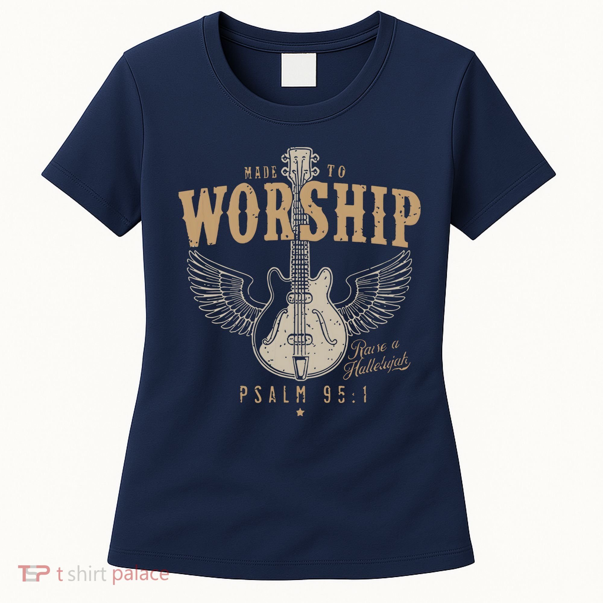 Made To Worship Psalm 95 1 Guitar Women's T-Shirt