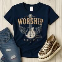 Made To Worship Psalm 95 1 Guitar Women's T-Shirt thumb 3