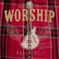 Made To Worship Psalm 95 1 Guitar Women's Flannel Plaid Pajama Pants thumb 2