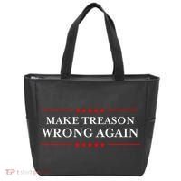 Make Treason Wrong Again Political Resist Lying Anti-Trump Tote Bag thumb 0