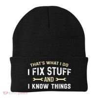Mechanic Thats What I Do I Fix Stuff And I Know Things Beanie thumb 0
