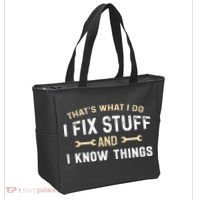 Mechanic Thats What I Do I Fix Stuff And I Know Things Tote Bag thumb 2