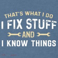 Mechanic Thats What I Do I Fix Stuff And I Know Things Comfort Colors Garment-Dyed Hooded Sweatshirt thumb 2