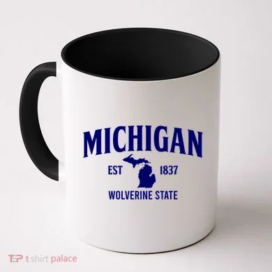 Michigan The Wolverines State Coffee Mug