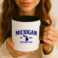 Michigan The Wolverines State Coffee Mug thumb 3
