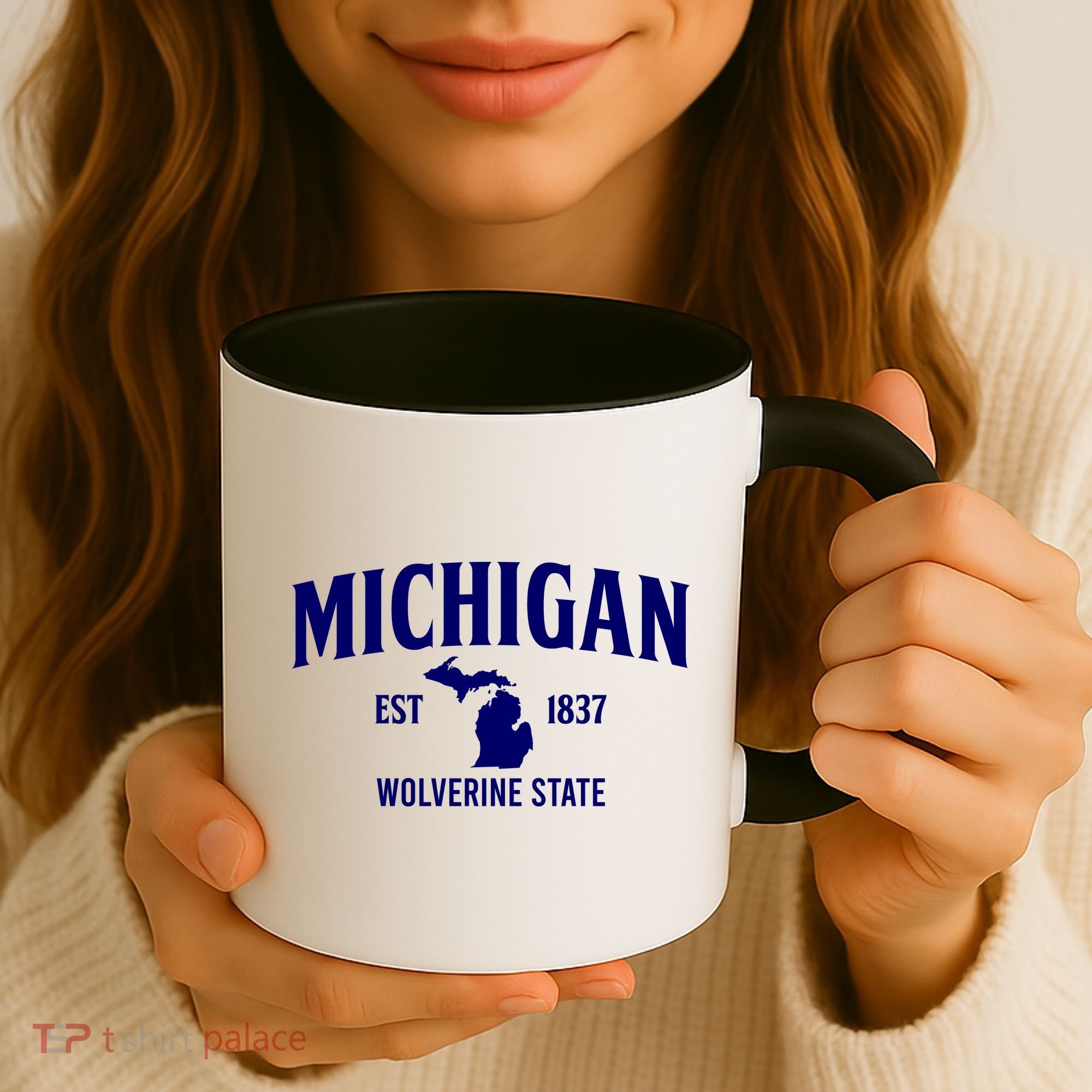 Michigan The Wolverines State Coffee Mug